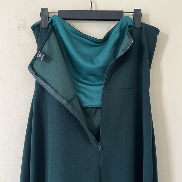 Windsor Kaia Strapless High Slit Formal Dress Hunter Green Size XL - Picture 9 of 11